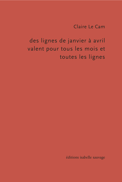 Picture of Des lignes de janvier à avril valent pour tous les mois et toutes les lignes