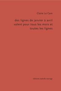 Picture of Des lignes de janvier à avril valent pour tous les mois et toutes les lignes