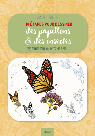 Image de 10 étapes pour dessiner des papillons et des insectes