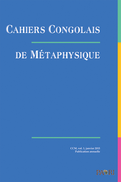Picture of Cahiers Congolais de Métaphysique CCM, vol. 1, janvier 2015