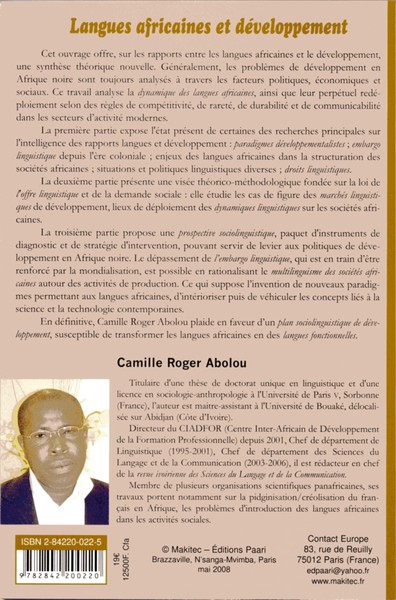 Image de Langues africaines et Développement