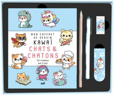 Picture of Mon coffret de dessin kawaï - Chats et chatons