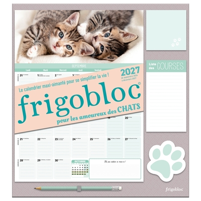 Picture of Frigobloc Mensuel Chats 2027  - Calendrier / mois (de sept. 2026 à déc. 2027)