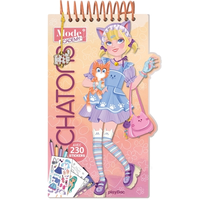 Image de Carnet créatif Mode Academy Chatons (avec un bracelet)