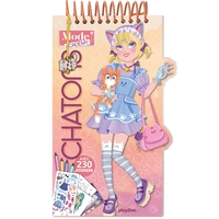 Image de Carnet créatif Mode Academy Chatons (avec un bracelet)