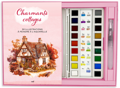 Image de Coffret Aquarelle - Charmants Cottages - 30 illustrations à peindre