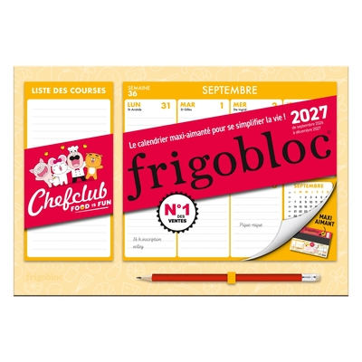 Image de Mini Frigobloc Hebdomadaire 2027 Chefclub (de sept. 2026 à déc. 2027)