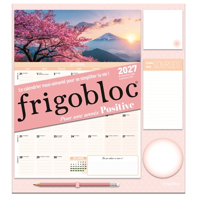 Picture of Frigobloc Mensuel Pour une année positive 2027  - Calendrier / mois (de sept. 2026 à déc. 2027)