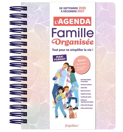 Image de L'agenda 2027 de la famille organisée Maxi format (de sept. 2026 à déc. 2027)