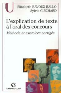 Image de L'explication de texte à l'oral des concours