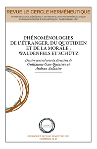 Picture of Phénoménologies de l'étranger, du quotidien et de la morale: Waldenfels et Schütz