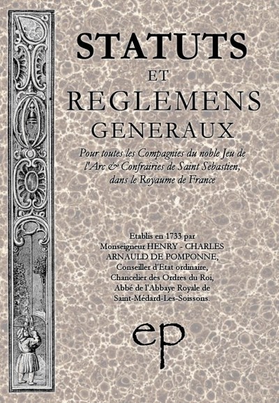 Picture of Statuts et reglemens generaux du noble jeu de l'arc