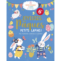 Image de Mes planches d'artiste à colorier - joyeuses pâques petits lapins !