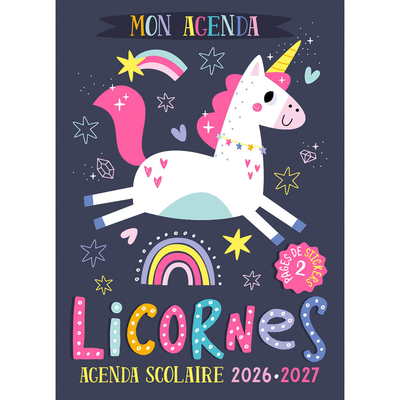 Image de Mon agenda scolaire 2026-2027 licornes