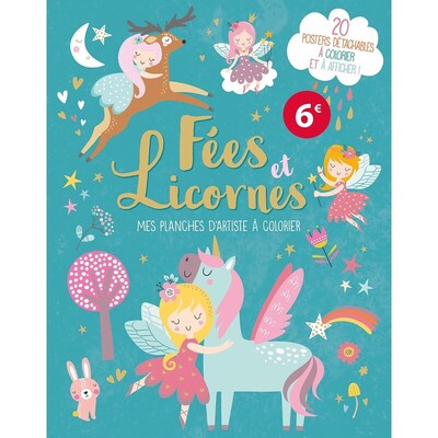 Picture of Mes planches d'artiste à colorier - fées et licornes