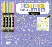 Image de MON COFFRET DE FEUTRES CRAIE - DESSINER SUR LES VITRES PÂQUES