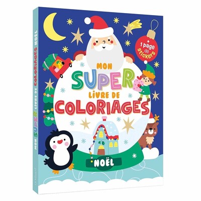 Picture of Mon super livre de coloriages - 125 coloriages - noël pingouin renne