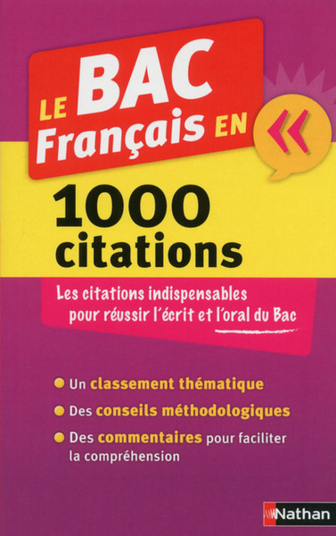 Image de Le BAC Français en 1000 citations