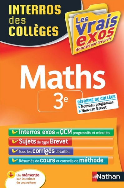 Picture of Interros des Collèges Maths 3e