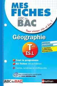 Image de Mes fiches ABC du BAC Géographie Term ES.L