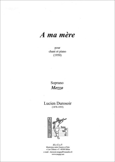 Picture of À ma mère pour chant et piano (voix moyenne)