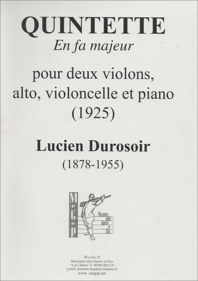 Picture of Quintette en fa majeur pour cordes et piano