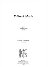 Image de Prière à Marie pour violon et piano