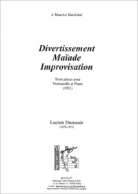 Image de Divertissement, Maïade, Improvisation trois pièces pour violoncelle et piano