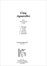 Image de Cinq Aquarelles, pour violon et piano