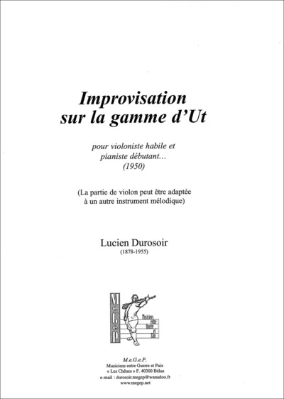 Image de Improvisation sur la gamme d’ut, pour violoniste habile et pianiste débutant…