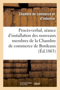Picture of Extrait du procès-verbal de la séance d'installation des nouveaux membres de la Chambre