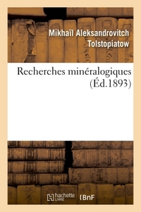 Picture of Recherches minéralogiques