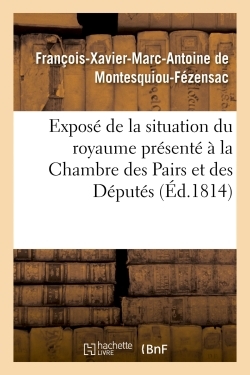 Image de Exposé de la situation du royaume présenté à la Chambre des Pairs et à la Chambre