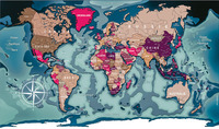 Picture of CARTE DU MONDE BLEUE 100 x 60 CM