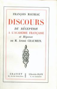 Picture of Discours de réception à l'Académie française