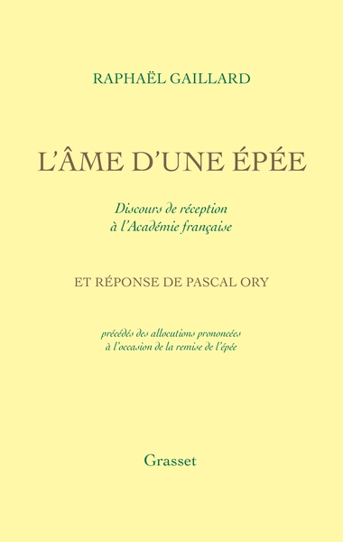 Image de L'Âme d'une épée - Discours de réception à l'Académie française
