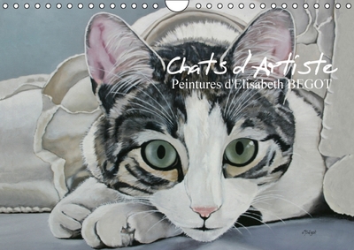 Image de Chats d'Artiste Peintures d'Elisabeth BEGOT (Calendrier mural Calendrier perpétuel DIN A4 horizontal)