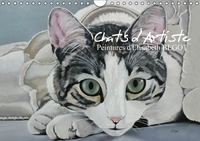 Image de Chats d'Artiste Peintures d'Elisabeth BEGOT (Calendrier mural Calendrier perpétuel DIN A4 horizontal)