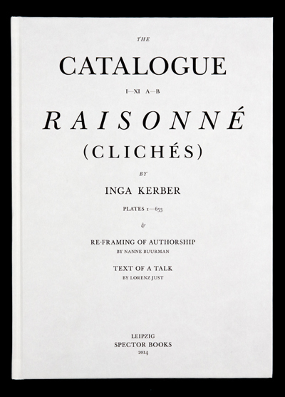 Image de Inga Kerber Catalogue RaisonnE (ClichEs) /anglais/allemand