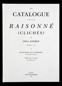 Image de Inga Kerber Catalogue RaisonnE (ClichEs) /anglais/allemand