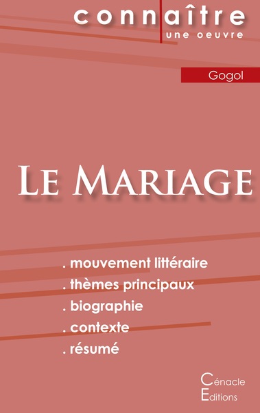 Picture of Fiche de lecture Le Mariage de Nicolas Gogol (Analyse littéraire de référence et résumé complet)