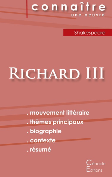Picture of Fiche de lecture Richard III de Shakespeare (Analyse littéraire de référence et résumé complet)