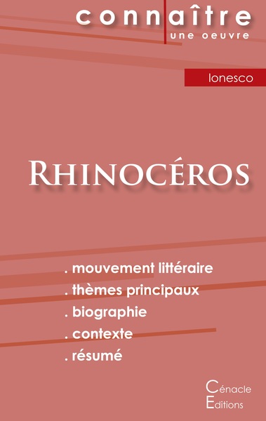 Picture of Fiche de lecture Rhinocéros de Eugène Ionesco (Analyse littéraire de référence et résumé complet)