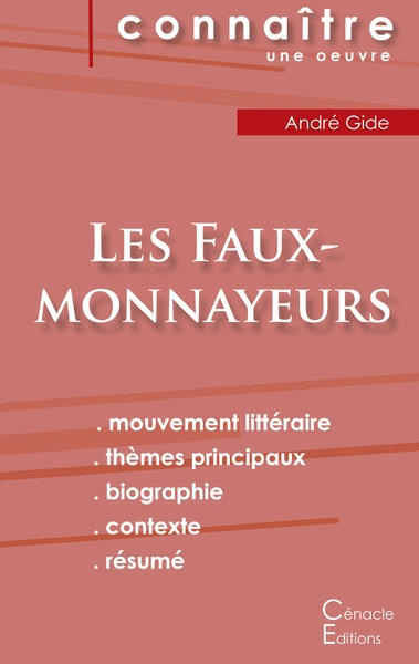 Picture of Fiche de lecture Les Faux-monnayeurs de André Gide (analyse littéraire de référence et résumé complet)