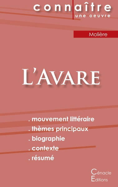Picture of Fiche de lecture L'Avare de Molière (Analyse littéraire de référence et résumé complet)