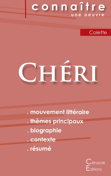 Picture of Fiche de lecture Chéri de Colette (Analyse littéraire de référence et résumé complet)