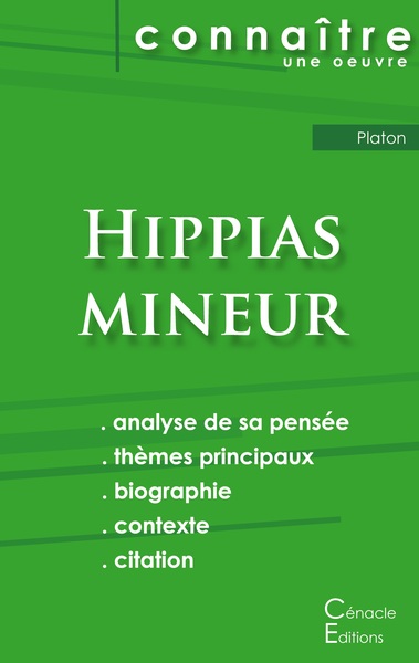Image de Fiche de lecture Hippias mineur de Platon (Analyse philosophique de référence et résumé complet)