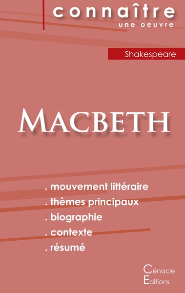 Picture of Fiche de lecture Macbeth de Shakespeare (Analyse littéraire de référence et résumé complet)