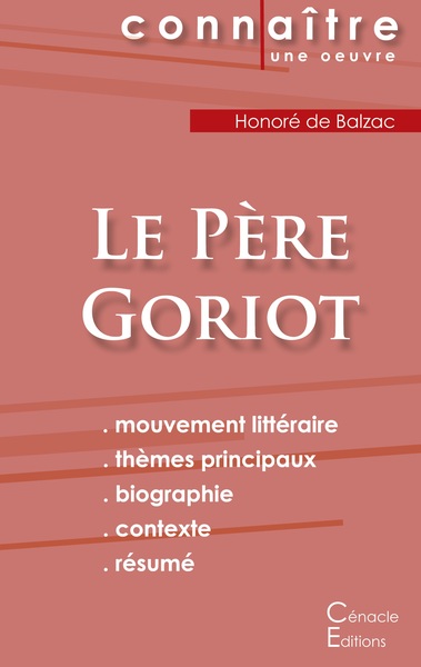 Picture of Fiche de lecture Le Père Goriot de Balzac (Analyse littéraire de référence et résumé complet)