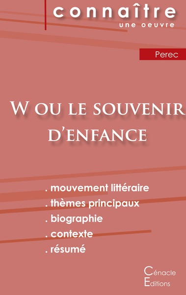 Picture of Fiche de lecture W ou le Souvenir d'enfance de Perec (Analyse littéraire de référence et résumé complet)
